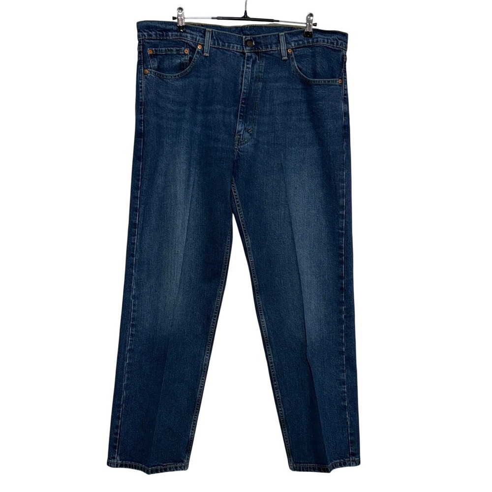 Levis 505 Jeans Mens 40x32 Blue Denim Regular Fit Straight Leg Stretch Workwear